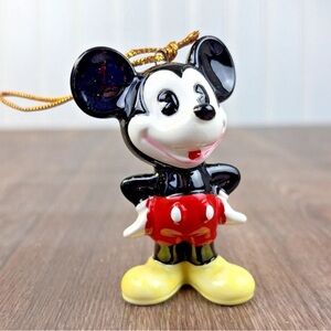 Vintage Disney Japan 3" Mickey Mouse Porcelain Ceramic Figurine Ornament